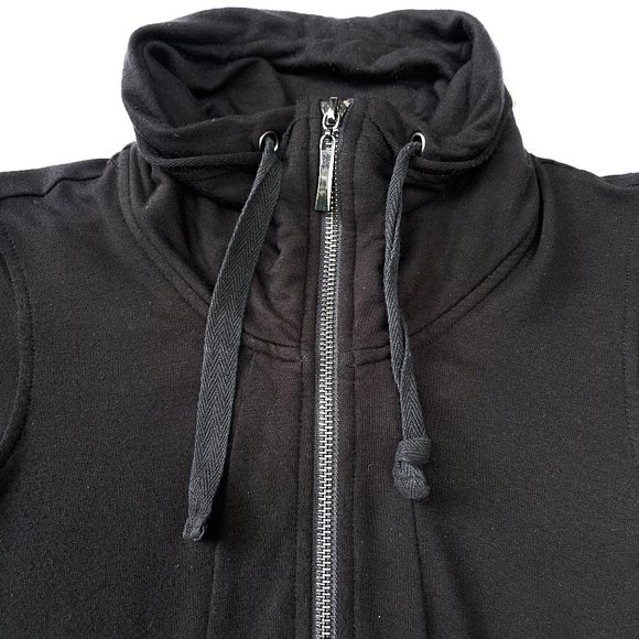 Philosophy Black Sleeve Half Zip Mesh Pockets Casual Dress - Picture 11 of 16